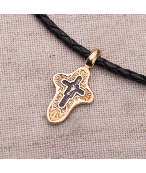 Orthodoxes Kreuz (Vergoldung) 131791 Onyx