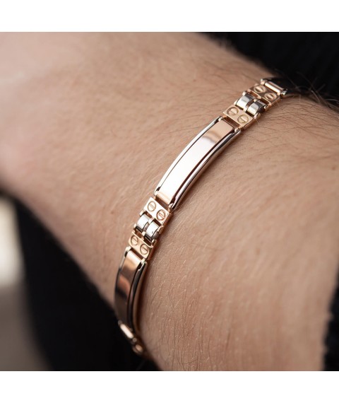 Gold men's bracelet b01255 Onyx 22