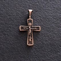 Православный крест (чернение) п01613 Онікс