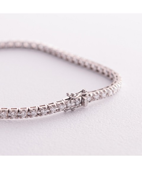 Tennis bracelet in white gold with white diamonds 528881521 Onyx 17.5
