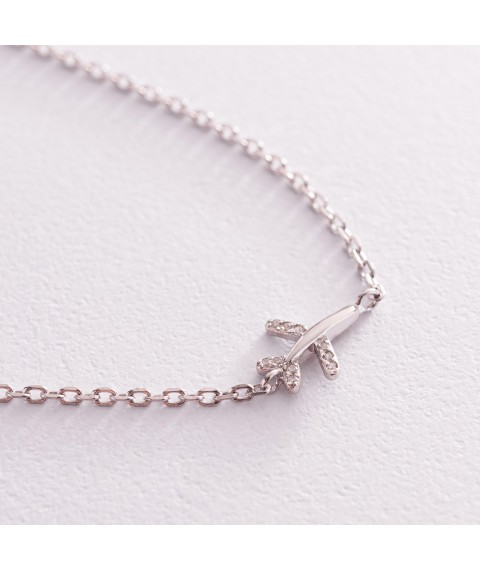 Silver bracelet "Airplane" with cubic zirconia 3184307401 Onyx 22