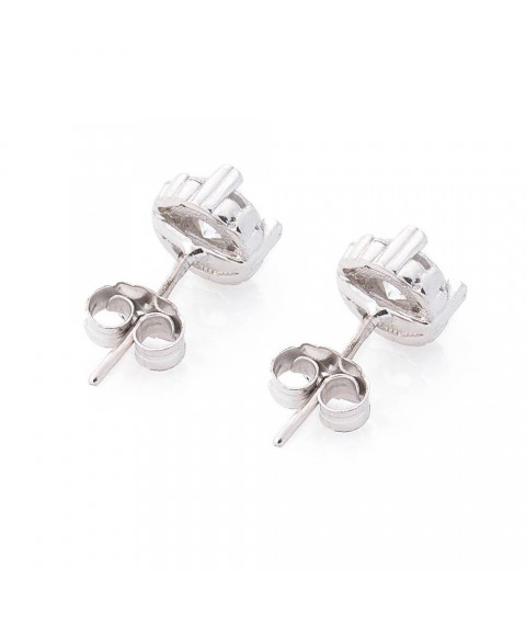 Срібні сережки-пусети з фіанітами 121741 Онікс