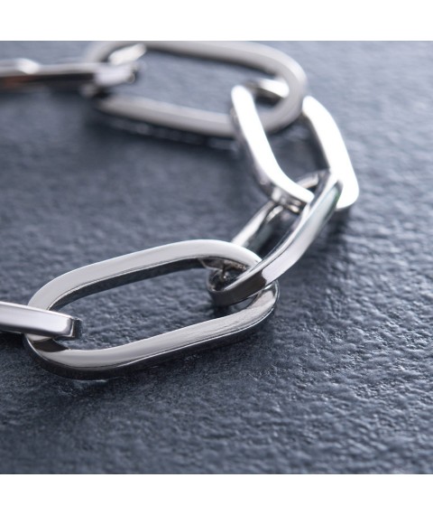 Silver bracelet "Chain" (glossy) 141649 Onix 19