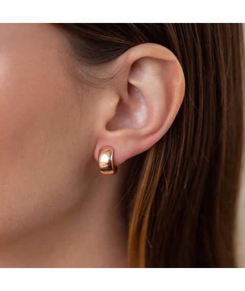 Earrings - rings in red gold s07060 Onyx