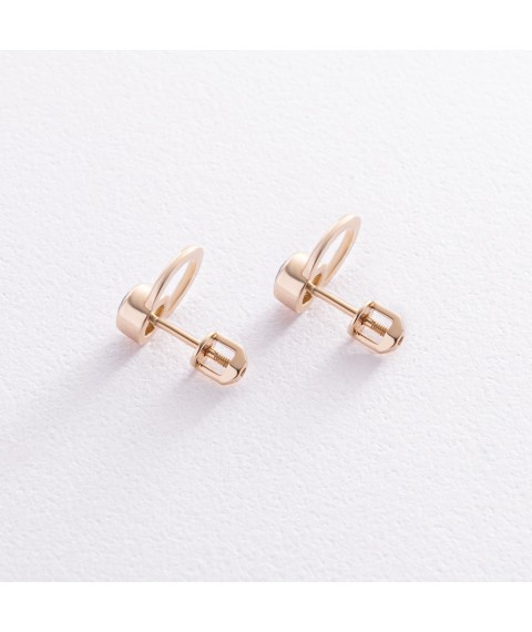 Earrings - studs "April" with topaz (yellow gold) s08225 Onyx