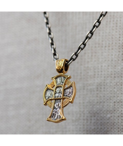 Православний хрест "Господь Вседержитель. Ікона Божої Матері" 131460 Онікс