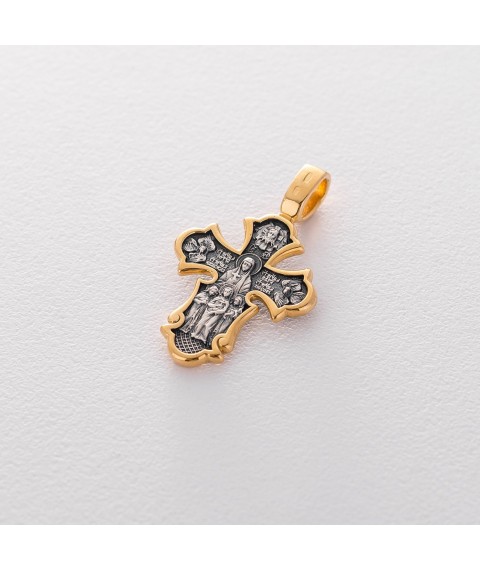 Silver cross (blackened, gilded) 132848 Onyx