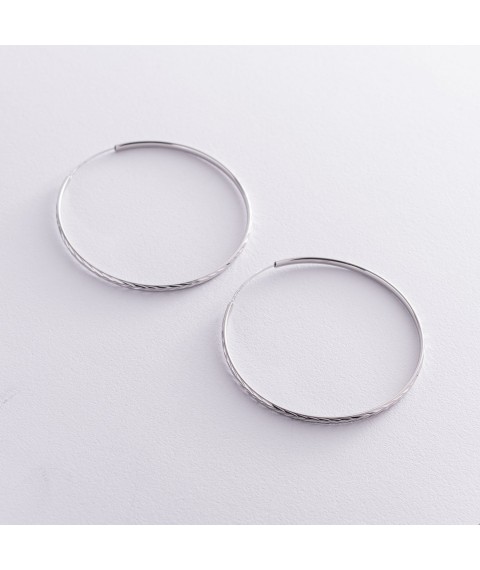 Ohrringe - Ringe aus Silber (5,9 cm) 122952 Onyx
