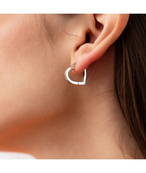 Silver earrings "Hearts" OR111510 Onyx
