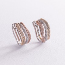 Gold earrings with diamonds CR1492Egm Onyx