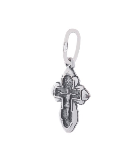 Silver children's cross (blackening) 13120 Onyx