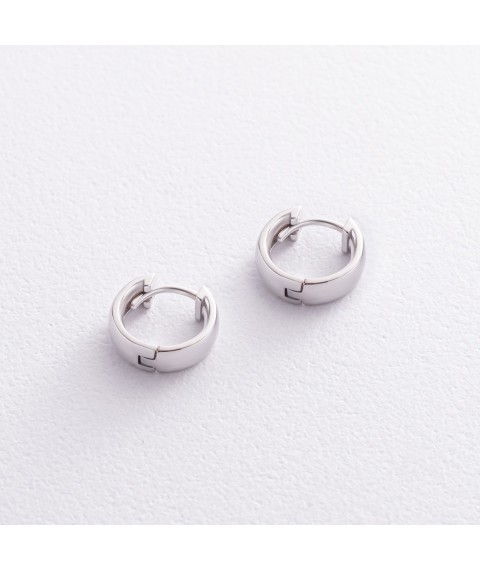 Earrings - rings in white gold s08361 Onyx