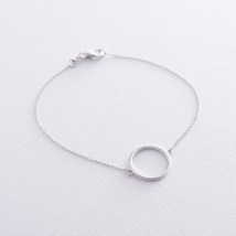 Bracelet "Cycle" in white gold b04465 Onix 18.5
