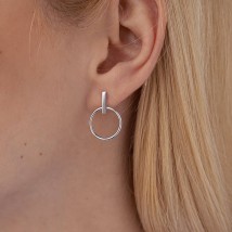 Gold earrings - studs "Confidence" s06685 Onyx