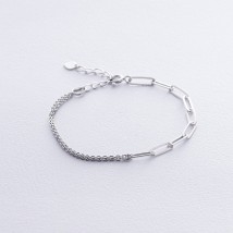 Silver bracelet "Chain" 905-01414 Onix 19