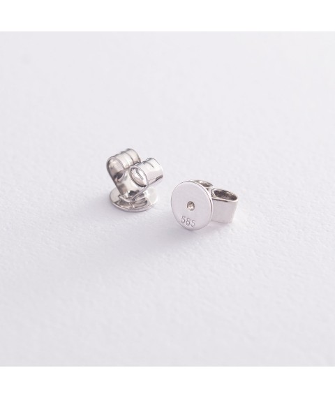 Gold stud earrings "Butterflies" (sapphire, diamond) sb0214gl Onyx