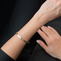Rigid silver bracelet "Coordinates" 141479k Onix 17