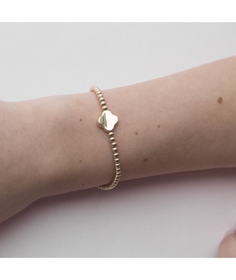 Gold women's bracelet "Clover" b02734 Onix 18