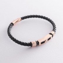 Rubber bracelet with gold insert b04002 Onix 21