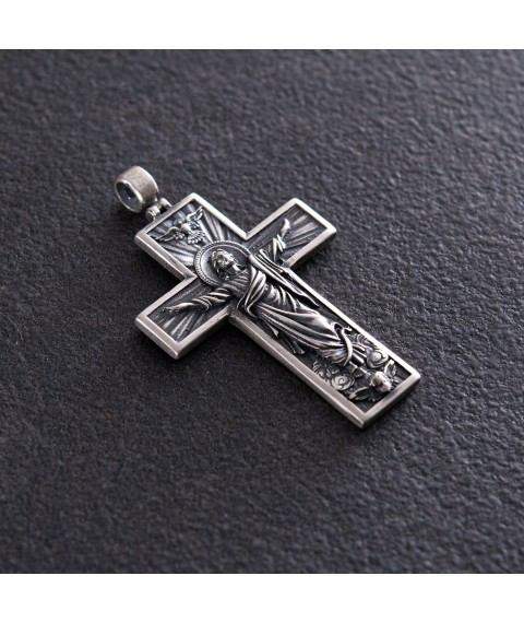 Серебряный крест "Распятие Иисуса Христа" 133170 Онікс