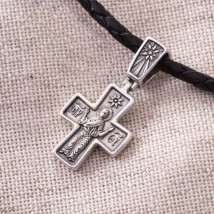 Серебряный крест с чернением 132516 Онікс