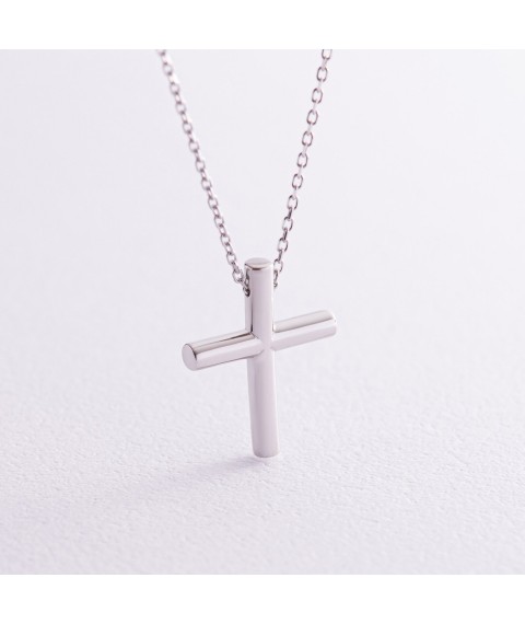 Necklace "Cross" in silver 181266 Onix 50