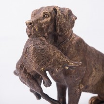 Бронзовая фигура ручной работы "Охотничья собака" сер00020 Онікс