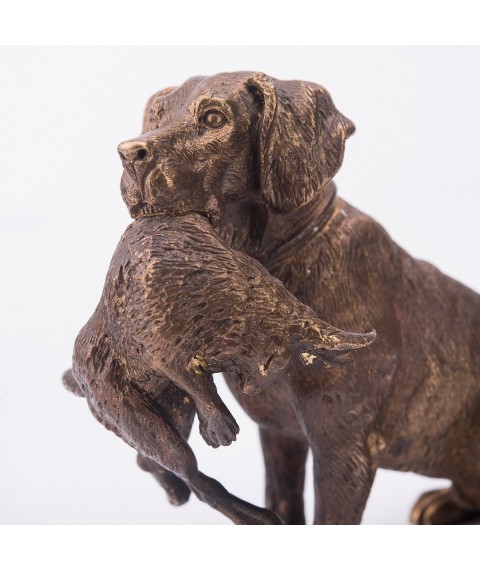 Бронзова фігура ручної роботи "Мисливський собака" сер00020 Онікс