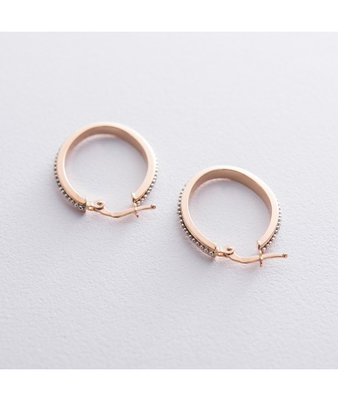 Gold earrings Elegance s06506 Onyx