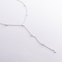Серебряное колье - галстук "Монетки" 908-01233 Онікс