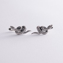 Срібні сережки "Змії" 123228 Онікс