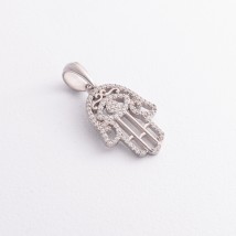 Серебряный кулон "Хамса" с фианитами 1190 Онікс