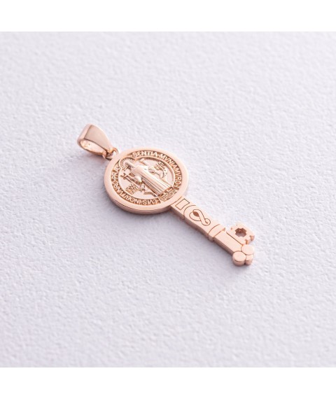 Золота підвіска - ключ "Святий Бенедикт" п02918 Онікс