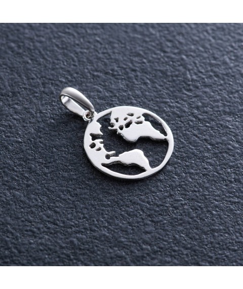 Pendant "Planet Earth" in silver 133047 Onyx