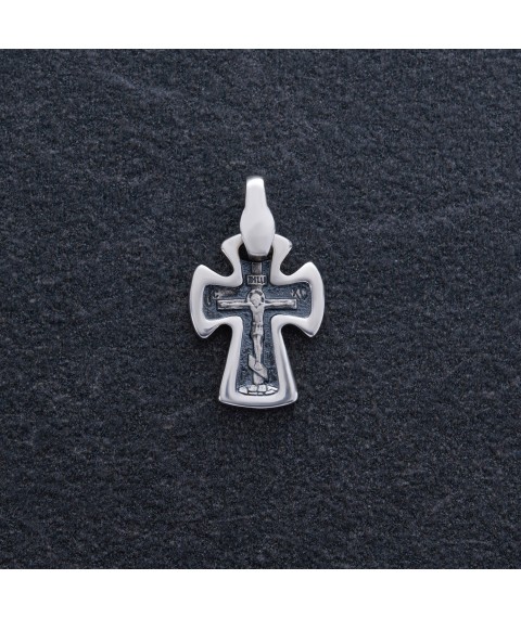 Православный крест "Спаси и сохрани" 131739 Онікс