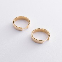 Золотые серьги-кольца (фианиты), диаметр: 21 мм с05228 Онікс