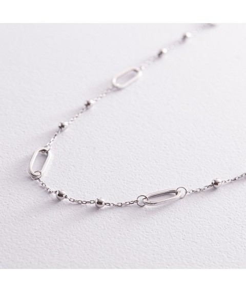 Necklace - chain in white gold kol02255 Onyx 49