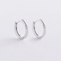 Gold earrings with diamonds sb0360y Onyx