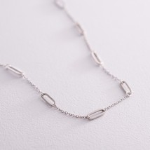 Necklace "Karen" in white gold kol02348 Onyx 42