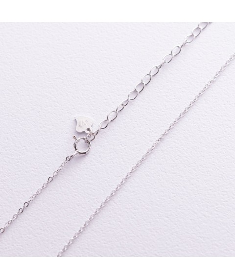 Silver necklace "Zodiac sign Libra" 181052teresi Onix 40