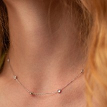 Серебряное колье с фианитами 908-01593 Онікс  42
