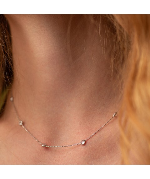 Серебряное колье с фианитами 908-01593 Онікс  42