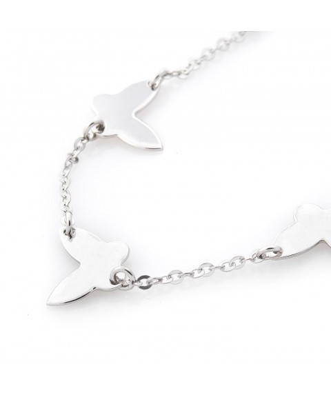 Silver bracelet with butterflies 141237 Onyx 20.5