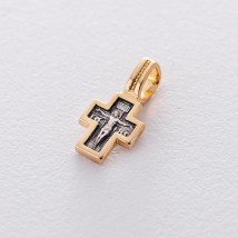 Silver cross "Crucifixion" 132879 Onyx
