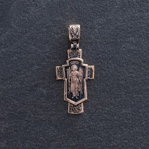Золотий православний хрест "Ангел Охоронець" п02688 Онікс