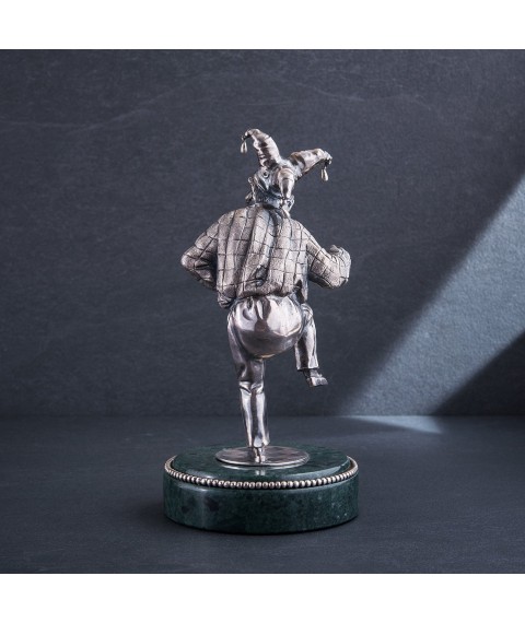 Серебряная фигура ручной работы "Шут весельчак" сер00017 Онікс
