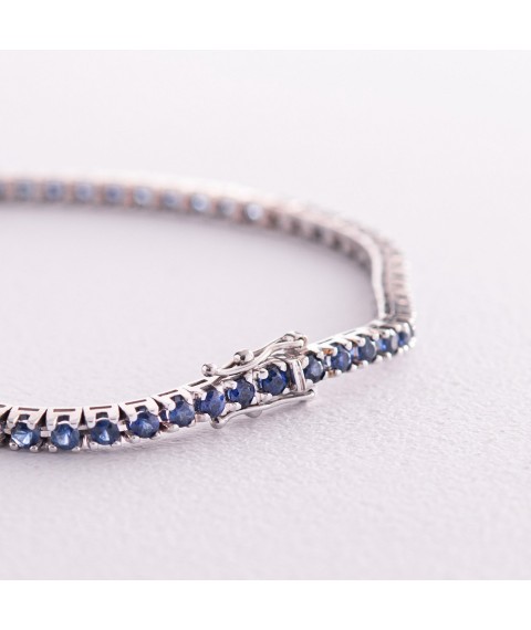 Tennis bracelet in white gold with sapphires 518811529 Onyx 18