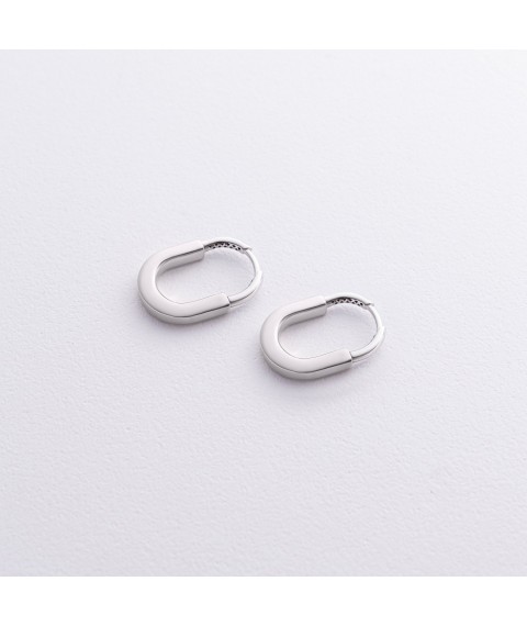 Earrings "Camilla" mini (white gold) s08927 Onyx