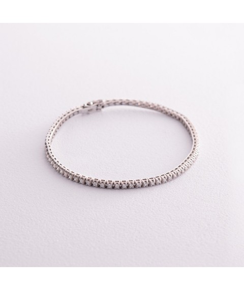 Tennis bracelet in white gold with white diamonds 518751501 Onyx 17.5
