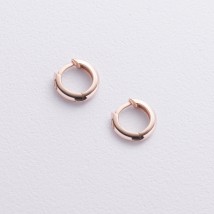 Сережки - кільця "Maya" у червоному золоті с09185 Онікс